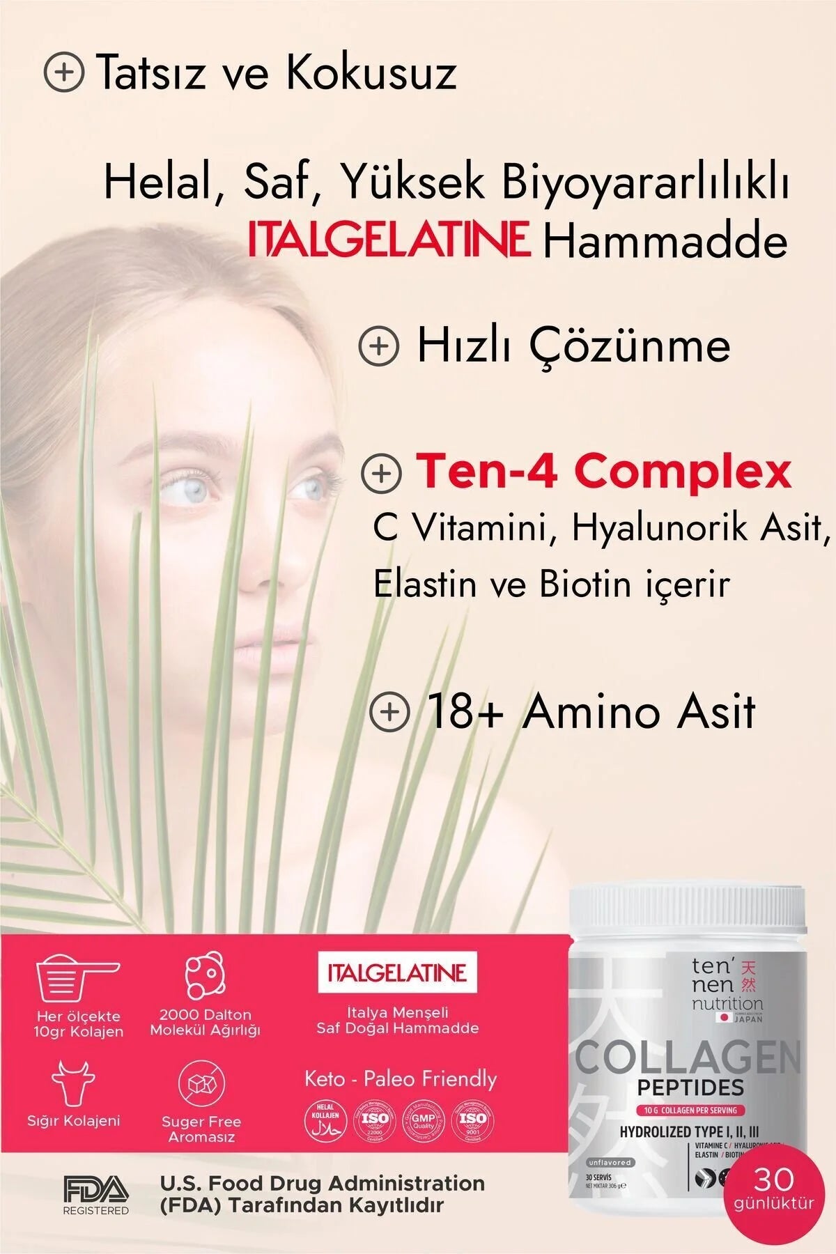 Tennen Nutrition Collagen Peptides, 306 Gram