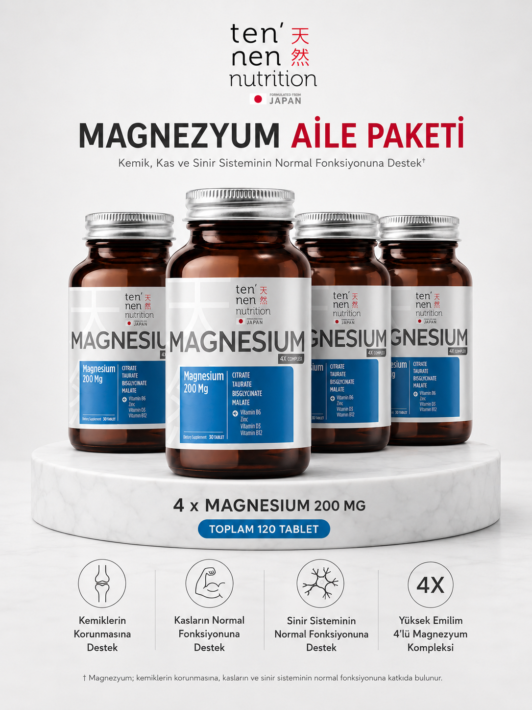 Magnezyum Aile Paketi ( 4 Adet Magnezyum )