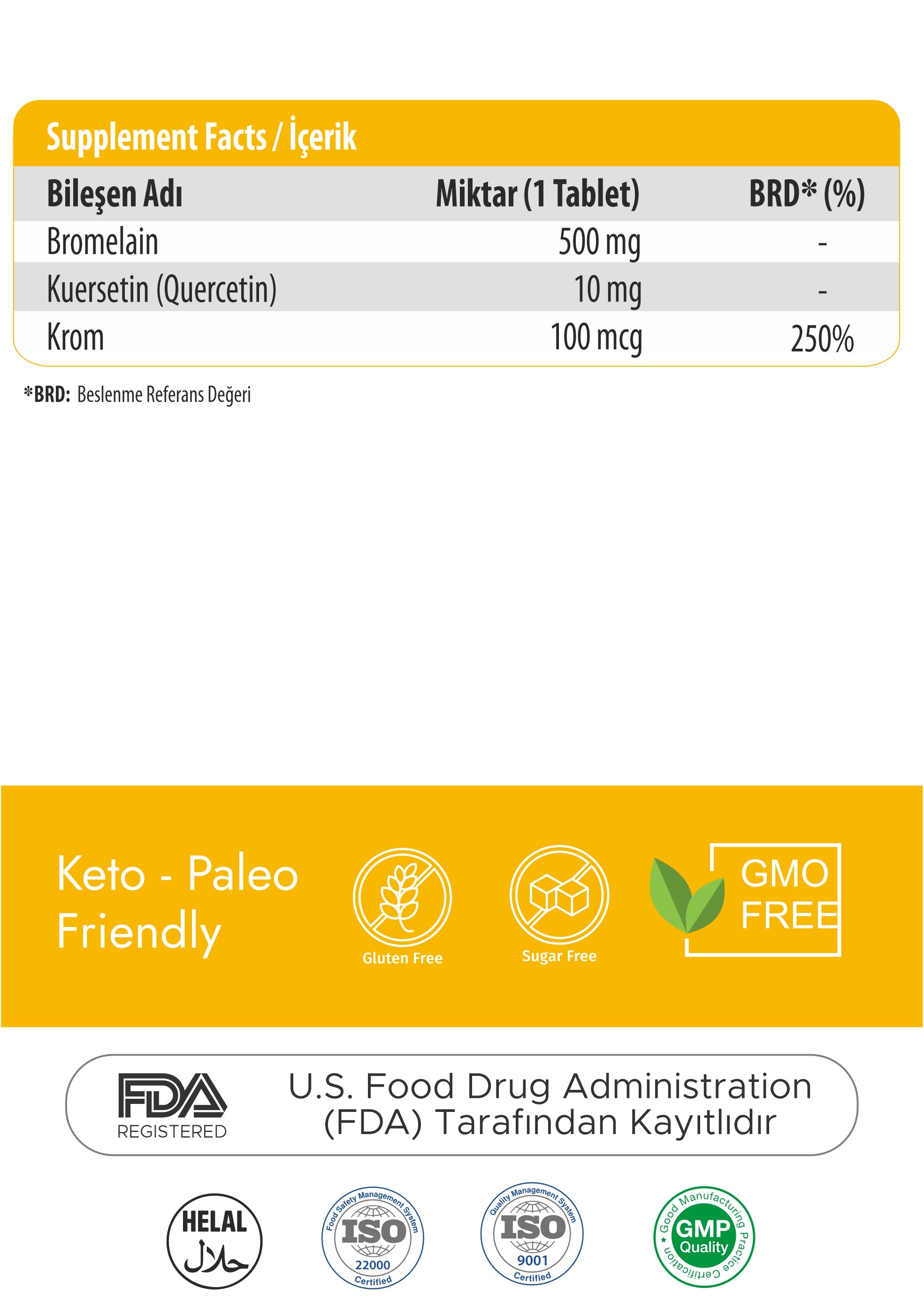 Tennen Nutrition Bromelain 500 mg - 2400 GDU/Gr