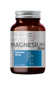 Magnezyum 4X Complex, Sitrat, Taurat, Malat, Biglisinat, Vitamin D, B6, B12, Çinko, Her Tablette 200 Mg Magnezyum